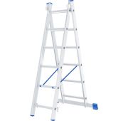 Лестница, 2 х 6 ступеней, алюминиевая, двухсекционная, Россия, Сибртех