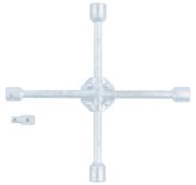 Ключ-крест баллонный, 17 х 19 х 21 х 22 мм, под квадрат 1/2, усиленный, с переходником на 1/2 Stels