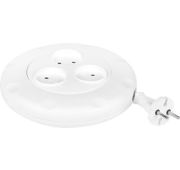 Удлинитель 3 гнезда 3 метра 10А/2,2кВт, б/з, круглый, черный