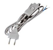 Шнур с выключателем 2м, 220В, серый