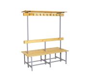 Скамья с вешалкой и полкой  двойная СВТ-9/2