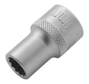 Головка торцевая, 11 мм, двенадцатигранная, CrV, под квадрат 1/2, хромированная Stels