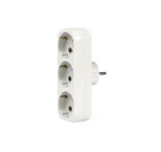 Разветвитель Smartbuy, 3 гнезда с заземлением плоский 16А 250B