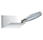 Мастерок из нержавеющей стали, 80 х 60 х 60 мм, для внутренних углов, деревянная ручка Matrix