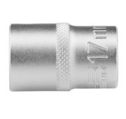 Головка торцевая, 17 мм, двенадцатигранная, CrV, под квадрат 1/2, хромированная Stels
