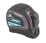 Рулетка «Doppelhaken», 5 м x 19 мм, двухсторонний зацеп, Нейлон, двусторонняя шкала, автоматическая