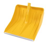 Лопата для уборки снега пластиковая, желтая, 420 х 425 мм, без черенка, Россия, Сибртех