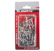 Заклепки 3,2 х 8 мм RAL 6005 (темно-зеленый), 50 шт.// Matrix