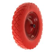 Колесо PU 1602 пенополиуретановое «КРАСНОЕ» д. 360 мм (4,00-8, диам. втулки -12)