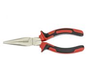 Длинногубцы прямые Nickel, 160 мм, никелированные, двухкомпонентные рукоятки Matrix