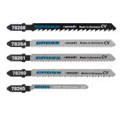 Набор полотен для электролобзика по дереву, 5 шт Gross