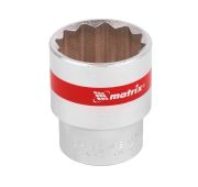 Головка торцевая, 27 мм, 12-гранная, CrV, под квадрат 1/2