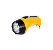 Аккумуляторный светодиодный фонарь 4+6 LED с прямой зарядкой Smartbuy, желтый