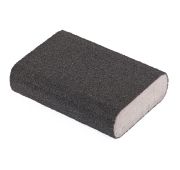 Твердая губка для шлифования Matrix 75736 в форме овала, 100 х 70 х 25 мм, P 60, используется для пр