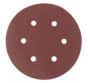 Круг абразивный на ворсовой подложке под «липучку», перфорированный, P 60, 150 мм, 5 шт Matrix