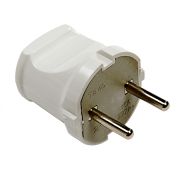 Вилка прямая 10А белая 4142 IN HOME