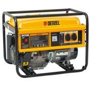 Генератор бензиновый GE 4500, 4.5 кВт, 220 В/50 Гц, 25 л, ручной старт Denzel