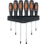 Набор отверток, двухкомпонентные рукоятки, 6 шт CrV Sparta.