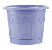 Горшок Тюльпан с поддоном, цветок мяты, 3.9 л Palisad