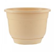 Горшок Флокс с поддоном, бежевый, 1.5 л Palisad